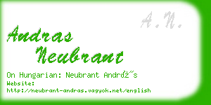 andras neubrant business card